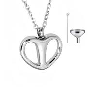 Wynrzyj Memory Heart Pendants Collier Femmes Vues Élégant Crémation Pour Toujours Pendentif Encapsulé