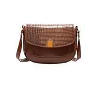 Wynrzyj Motif de pierre résistant aux larmes PU ABERMAIN Porte-monnaie Mode Prétension Sac à bandoulière décontracté pour femmes avec sac spacieux Motif de pierre à la mode, marron