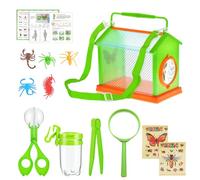 Wynrzyj Nature Explorers Kit pour enfants de 4 à 12 ans, avec boîte d'observation, attrape-papillons, filet pour activités en plein air, discothèque, pour enfants