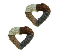 Wynrzyj Nid d'oiseau rechargeable en forme de cœur - Paradis des oiseaux - Nid pour l'extérieur - Avec fibres de coton - Cadeau pour les amateurs d'oiseaux sauvages - Nichoir de colibri