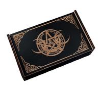 Wynrzyj Push Pull Tarot Cards Box Astrologys Boîte à bijoux en bois Tarot Cartes Boîte de rangement pour la confession de chance Décoration de sorcière Astrologys Bijoux Cartes à jouer Mallette de