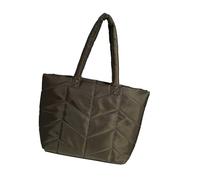 Wynrzyj Sac à bandoulière matelassé élégant en nylon Sac porte-aisselles Sacs à provisions décontractés Grand sac à main pour une utilisation quotidienne Voyage de travail Sac, Vert armée