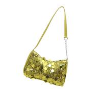 Wynrzyj Sac à bandoulière métallique unique Poignée en chaîne multifonction Poche pratique sous le bras Sac d'accompagnement quotidien Résistant aux rayures Sac tendance sous le bras, vert