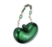 Wynrzyj Sac à main en acrylique tendance avec sac de soirée en chaîne à bandoulière pour femmes qui participent au mariage ou au dîner au sac de mariée, vert