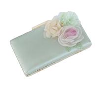 Wynrzyj Sac élégant avec motif floral pour la soirée. Manières de port élégantes. Construction en polyester. Sac à bandoulière pratique en tissu, Vert clair