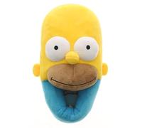 Wynsors The Simpsons Homer Simpson Chaussons fantaisie pour homme avec visage 3D en peluche, doublure rembourrée, semelle antidérapante, coloris assortis, 42 2/3 EU