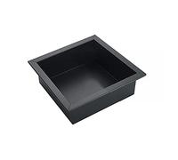 WYOERN Niche de douche, étagère de douche encastrée en acier inoxydable 304 noir pour baignoire/shampooing/articles de toilette - 20 x 18 x 8 cm