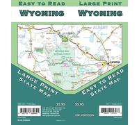 Wyoming - Carte d'Etat en gros caractères | GM Johnson