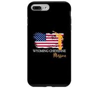 Wyoming Cheyenne Mission Angel Moroni Drapeau USA Faith Coque pour iPhone 7 Plus/8 Plus