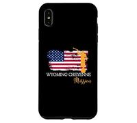 Wyoming Cheyenne Mission Angel Moroni Drapeau USA Faith Coque pour iPhone XS Max