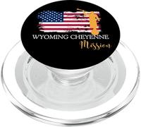 Wyoming Cheyenne Mission Angel Moroni Drapeau USA Faith PopSockets PopGrip pour MagSafe