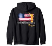 Wyoming Cheyenne Mission Angel Moroni Drapeau USA Faith Sweat à Capuche