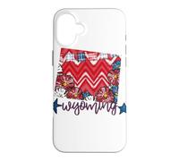 Wyoming Floral Chevron Plaid Patrimoine régional Coque pour iPhone 16 Plus
