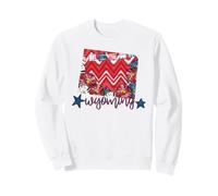 Wyoming Floral Chevron Plaid Patrimoine régional Sweatshirt