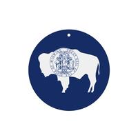 Wyoming Lot de 4 désodorisants pour voiture Motif drapeau de l'État du Wyoming Parfum à suspendre pour intérieur de véhicule Imprimé double face Décoration parfumée pour voiture, maison, placard