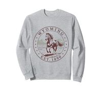 Wyoming Retro State 1890 Maillot de course à pied Mustang Sweatshirt