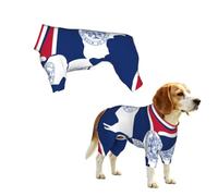Wyoming State Flag Print Vêtements pour chien 4 pattes Combinaison Sweatshirt pour chiens et chats de petite, moyenne et grande taille