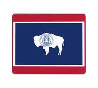 Wyoming State Flag Tapis de souris de jeu, multi-code 24 x 24 cm