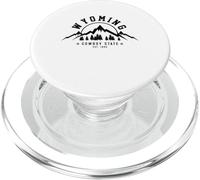 Wyoming The Cowboy State Est. 1890 Vintage Mountains Cadeau PopSockets PopGrip pour MagSafe