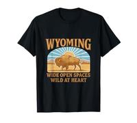 Wyoming Western Buffalo Big Sky Sunrise State Pride T-Shirt