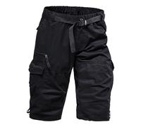 Wyongtao 2024 Pantalon Court D'Été pour Hommes Short Cargo À Taille Shorts Bermudas Cargo Homme Taille Elastique Multi-Poches Grandes Tailles Bermuda pour Hommes Bermuda Vintage Fermeture Éclair