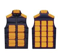 Wyongtao Gilet Chauffant Usb Hommes Femmes,26 Zones,3 Températures,Veste Chauffante Homme Sans Manches,Doudoune Homme Imperméable Manteau Chauffante Couple Vêtements Chauffants De Randonnée