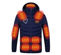 Wyongtao Veste Chauffante Homme Usb Imperméable Doudoune Chauffante Femme À Capuche 21 Zones De Chauffage Blouson Manteau Chauffant Poche Thermique Vêtements Chauffants Électriques Pour Couple