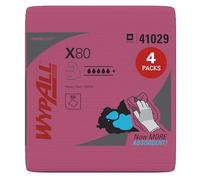 Wypall 41029 X80 réutilisable Lingettes Extended Utilisation Essuie-glace Quarter-fold Format, 50 feuilles/Lot, Lot de 4/Coque, 13,7 cm Hauteur, 15,9 cm de large, 15,9 cm de long (lot de 200)