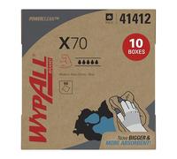 Wypall 8390 Chiffons de Nettoyage Bleu Lot de 10 Pop-Up de 100 Chiffons