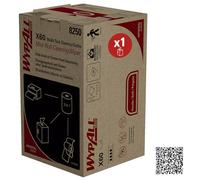WypAll Chiffons de Nettoyage Multifonctions X60 8250, 2 plis, réutilisables, technologie HyperAbsorb™, système 2-en-1 Midi Roll, compatibles distributeurs Kimberly-Clark, 1 rouleau bleu x 235