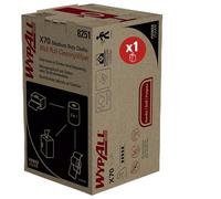 WypAll Chiffons de Nettoyage Power Clean X70 8251, 1 pli, usage moyen, ultra résistants, réutilisables jusqu’à 10 fois, système 2-en-1 Midi Roll, rouleau bleu x 215 formats