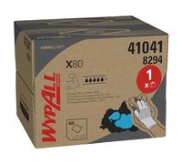 WypAll® Chiffons de Nettoyage X80 8294, Chiffons Réutilisables Bleus Haute Absorption, Technologie HydroknitTM, Idéal pour Nettoyage Intensif, 1 Boîte BRAGTM x 160 Chiffons (160 au total)