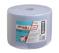 WypAll Chiffons Power Clean X80 8252, usage unique, ultra résistants et hautement absorbants, technologie Airflex™, système 2-en-1 Midi Roll, bleu, 1 rouleau x 1 500