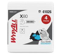 Wypall Essuie-Tout 8388, Blanc, Papier Essuie-Tout, 475 Chiffons | WypAll L20 chiffons réutilisables, Essuie tout atelier, pour l'essuyage intensif, 30,5 x 31, 7 cm, 475 Chiffons