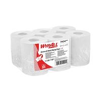 WypAll Essuyeurs L10 7404 - Nettoyage Magasins et Points de vente - 6 x bobines de 390 essuyeurs blancs (2340 au total)