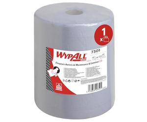 WypAll® L20 Essuyeurs 7301 - Essuyeurs Bleus Extra-Larges pour Ateliers de Maintenance & Entretien - Maxi Bobine Industrielle, 1 Rouleau x 500 Formats (500 au Total)