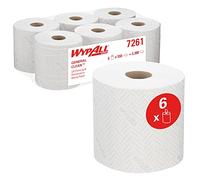 WypAll L20 General Clean Cleaning and Maintenance Wipes 7261-2-Ply Centrefeed Rolls - 6 Rolls of 550 Paper Cleaning Wipes (Total 3,300)