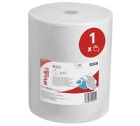 WypAll X60 General Clean 8349 - Chiffons Absorbants Réutilisables Multifonctions - 1 Grand Rouleau X 650 Chiffons Blancs De Nettoyage Industriel