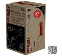 Chiffons WypAll X80 Power Clean à usage intensif 8252 - Système de nettoyage avec Rouleau Midi 2 en 1-1 bobine de 180 chiffons de nettoyage blancs