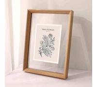 WYQXTY Cadres photo, cadres en bois, Cadre photo double vitrage for photos, œuvres d'art et affiches, disponible en plusieurs tailles et finitions bois.(Wood Grain,10 inches [20.3 * 25.3cm])