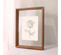 WYQXTY Cadres photo, cadres en bois, Cadre photo double vitrage for photos, œuvres d'art et affiches, disponible en plusieurs tailles et finitions bois.(Walnut,16 inches [30.3 * 40.5cm])