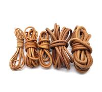 WYQXTY Cordon en cuir, Cordons ronds en cuir de vachette véritable, multicolores et de différentes tailles, for la création de bijoux.(Beige,8mm-1meter)