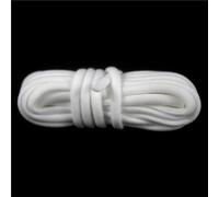 WYQXTY Élastiques à Coudre, Cordon élastique Rond en Nylon et élasthanne, Bordure de Couture, Largeur 5 à 7 mm, 2 à 10 Yards, Noir et Blanc(White,5mm#10 Yards)