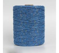 WYQXTY Ruban en Papier Raphia, Fil de Crochet en Paille de Raphia Multicolore, 280M, for Bricolage, Chapeau à Tricoter, Sac à Main, Coussin(Navy Blue Gold)