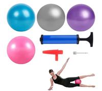 WYRGQIQN Ballons de Gymnastique Pilates 25 cm - Lot de 4 Mini balles Fitness antidérapantes pour Yoga, renforcement Musculaire, Bureau ou Maison, avec Pompe Incluse