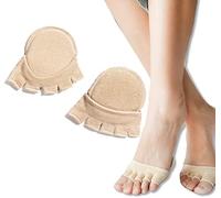 WYRGQIQN BEROZA Chaussettes Ouvertes à 5 Orteils - Coussinets de l'avant-Pied - AntidéRapantes et Respirantes - Absorbantes - Demi-Chaussettes à Bout Ouvert - Soulagement de la Douleur de l'avant-Pie