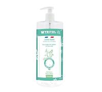 WYRITOL - Crème Hydroalcoolique Désinfectante pour les Mains - Bactéricide et virucide - Formule naturelle à base d'huiles végétales- Parfum bambou Musc Blanc - 500ml - Fabrication française