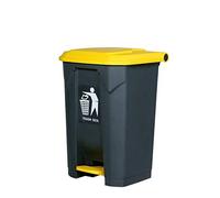 WYRKYP Poubelle, Capacité Épaissir Les Poubelles Extérieures Rue Jardin Poubelle de Recyclage Poubelle Commerciale Poubelles Intérieures/Extérieures,Jaune,68L