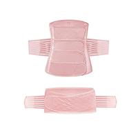 WYRMB Fascia addominale Post-parto, 3 in 1 supporto Post-parto recupero pancia/Vita/bacino Cintura Shapewear dimagrante guaina traspirante tono Della Pelle, XXL,Pink-M