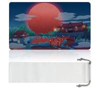 Wyrmspire Blood Moon Shinto Anime (Bords Cousus) - Tapis de Jeu MTG - Compatible avec Le Tapis de Jeu Magic The Gathering - Tapis de Jeu TCG et Accessoires MTG Haut de Gamme